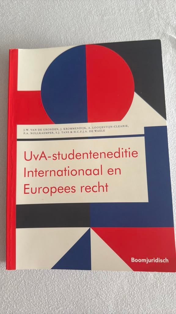 UvA- studenteneditie Internationaal en Europees recht, Ophalen of Verzenden, Alpha, Zo goed als nieuw, WO