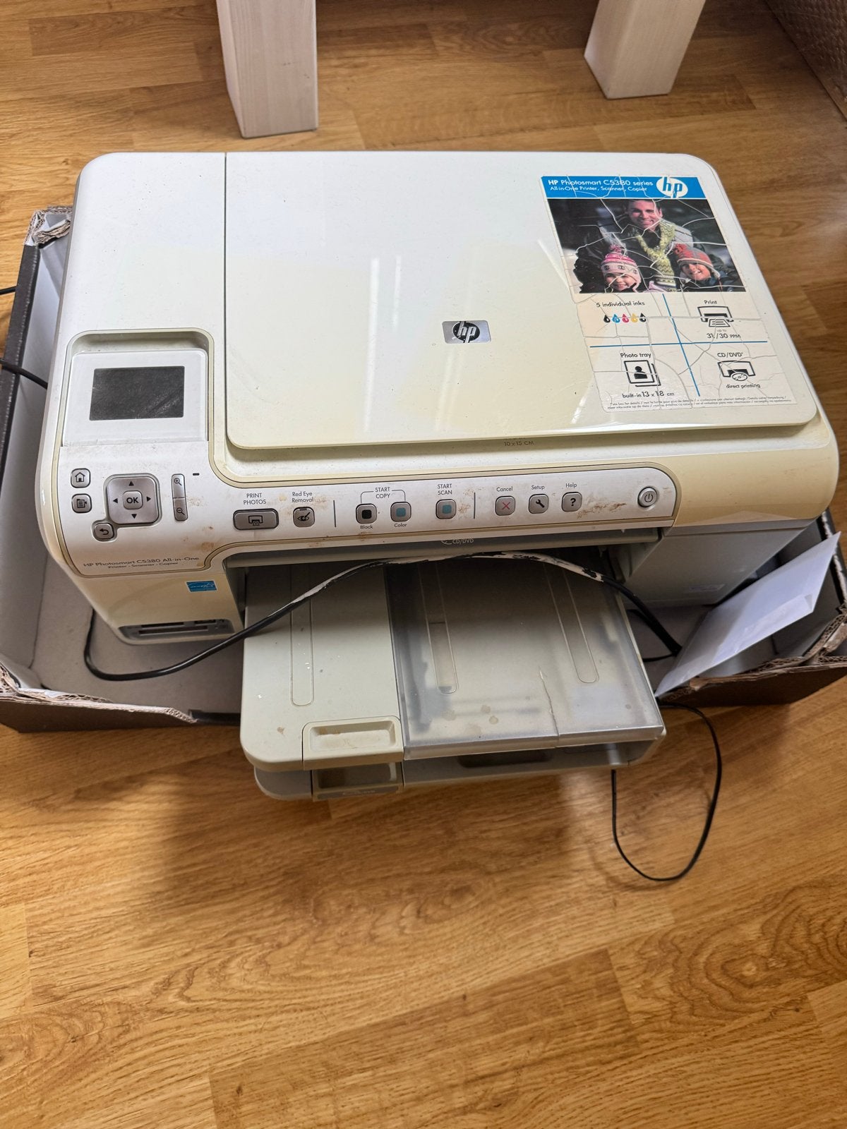 HP PhotoSmart C5300 All-in-One Printer, Computers en Software, Printers, Gebruikt, Inkjetprinter, All-in-one, Kleur printen