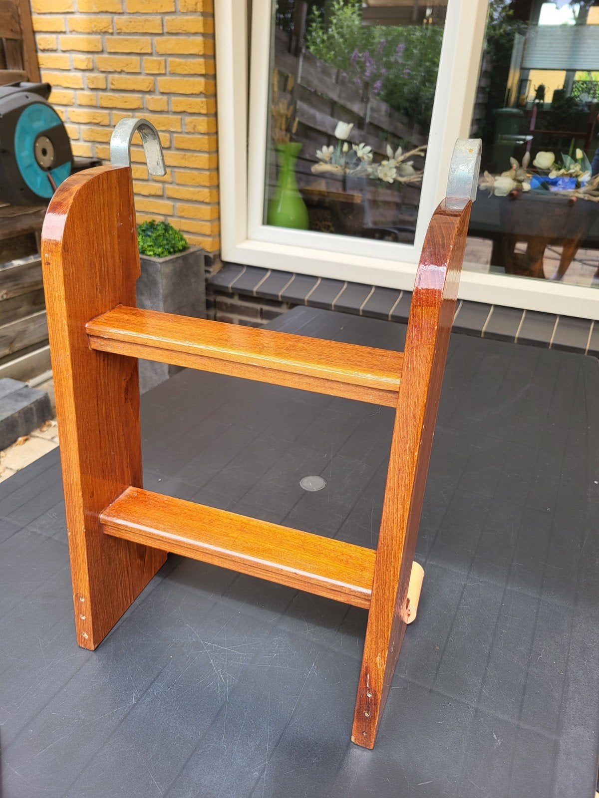 Houten boottrapje / opstapje / kajuittrap / zwemladder, Ophalen, Gebruikt, Zeilboot of Motorboot