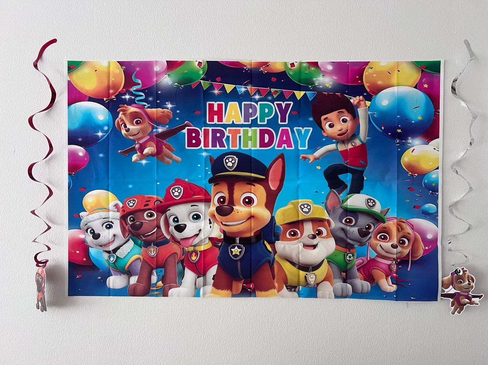 Paw patrol achtergrond, Ophalen, Zo goed als nieuw, Versiering, Verjaardag