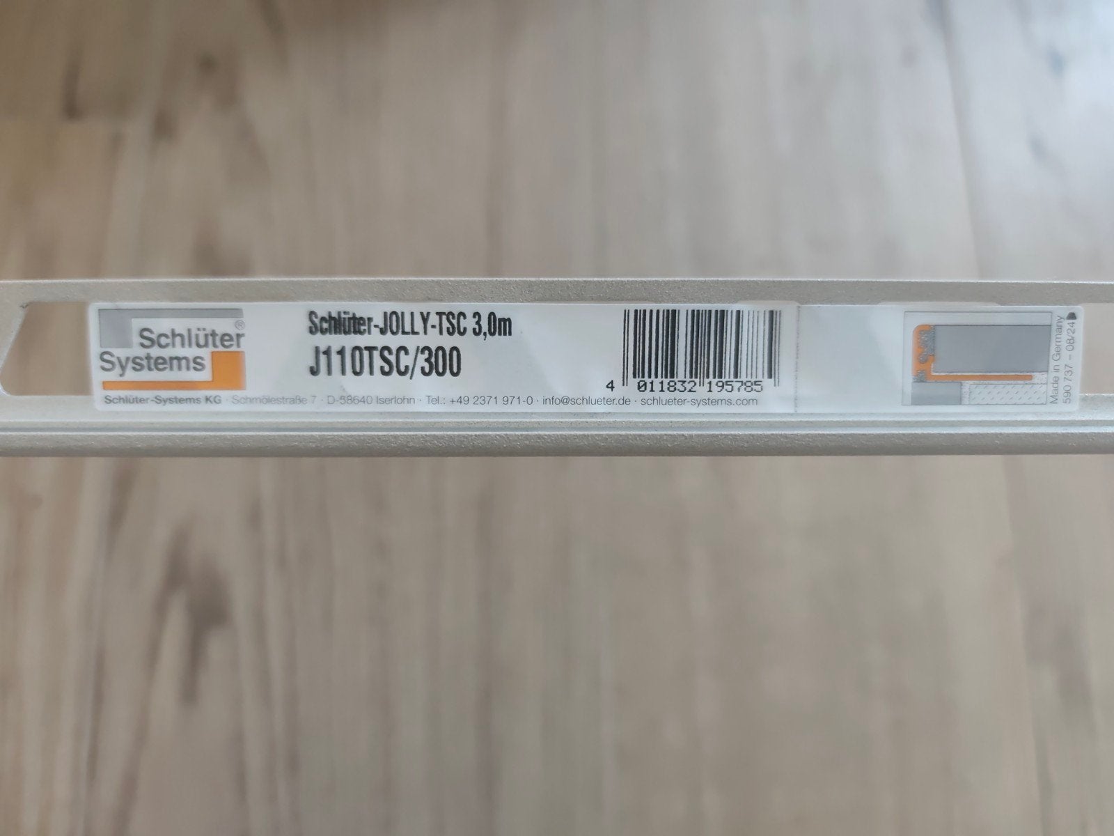 Schlüter-JOLLY-TSC 3.0m J110TSC/300 tegelprofiel, Ophalen