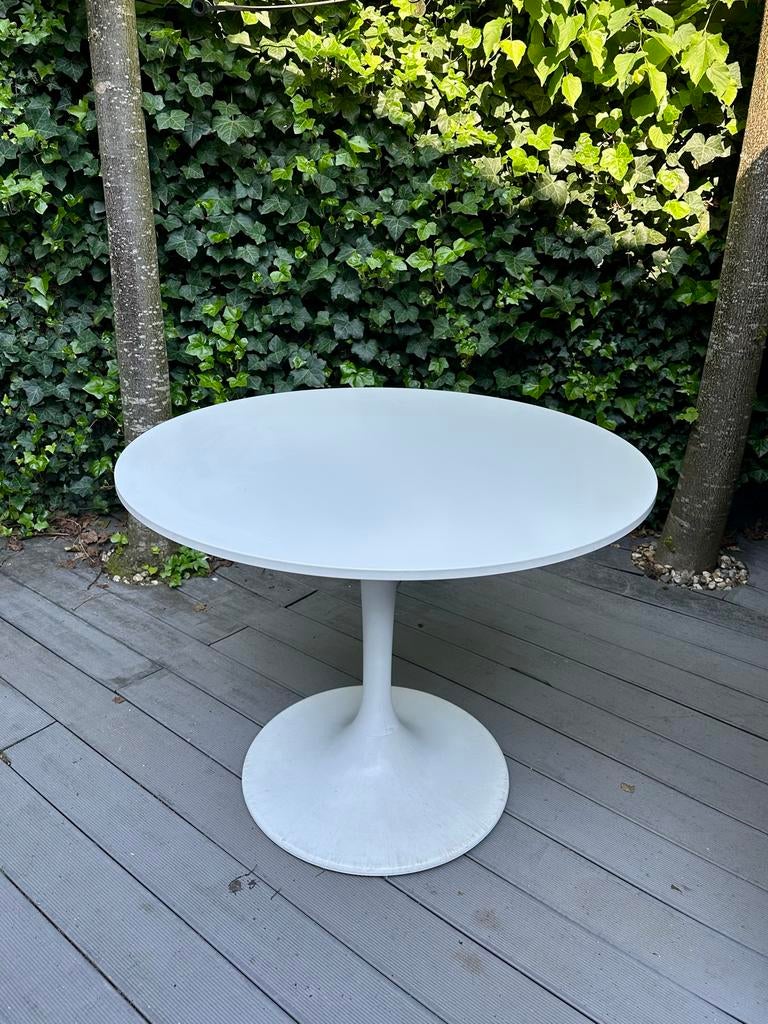 IKEA Docksta Eettafel - Rond Wit tulptafel binnen, Huis en Inrichting, Tafels | Eettafels, Ophalen, Gebruikt, Design, Rond
