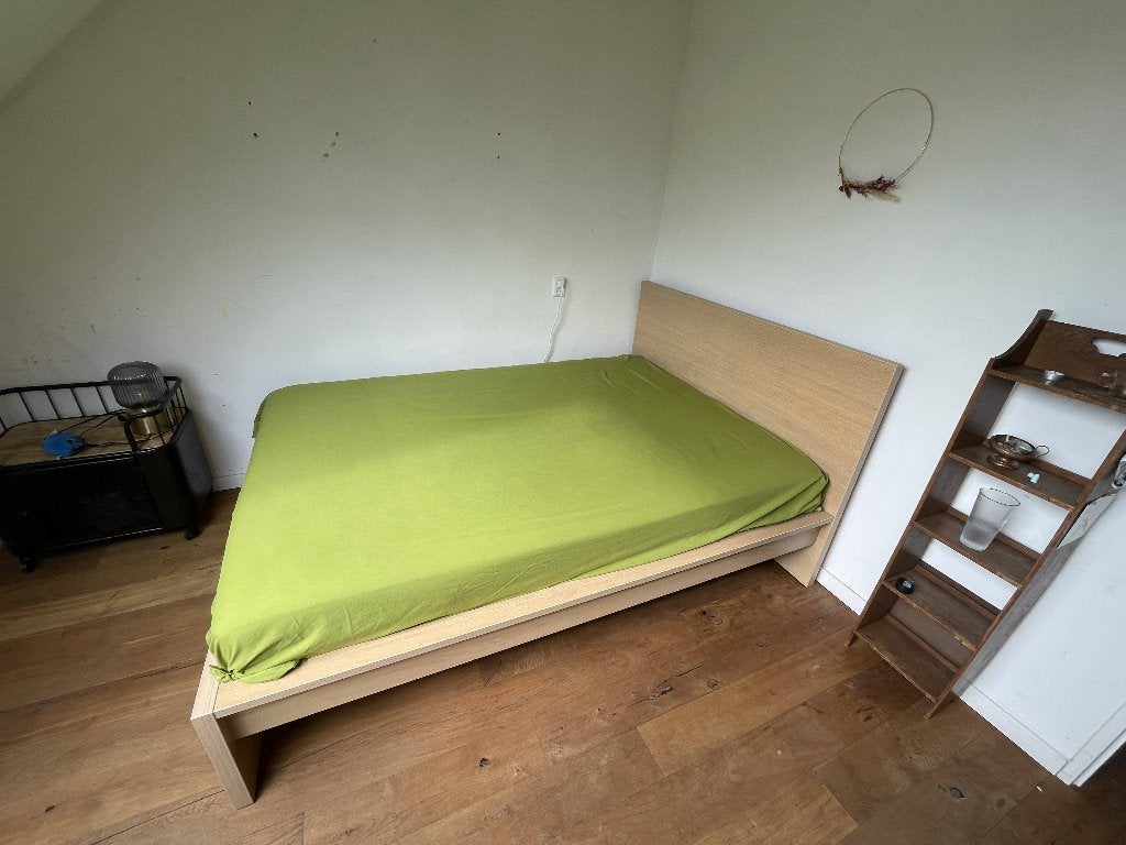 Bed and mattress, Ophalen, Bruin, Tweepersoons, 140 cm