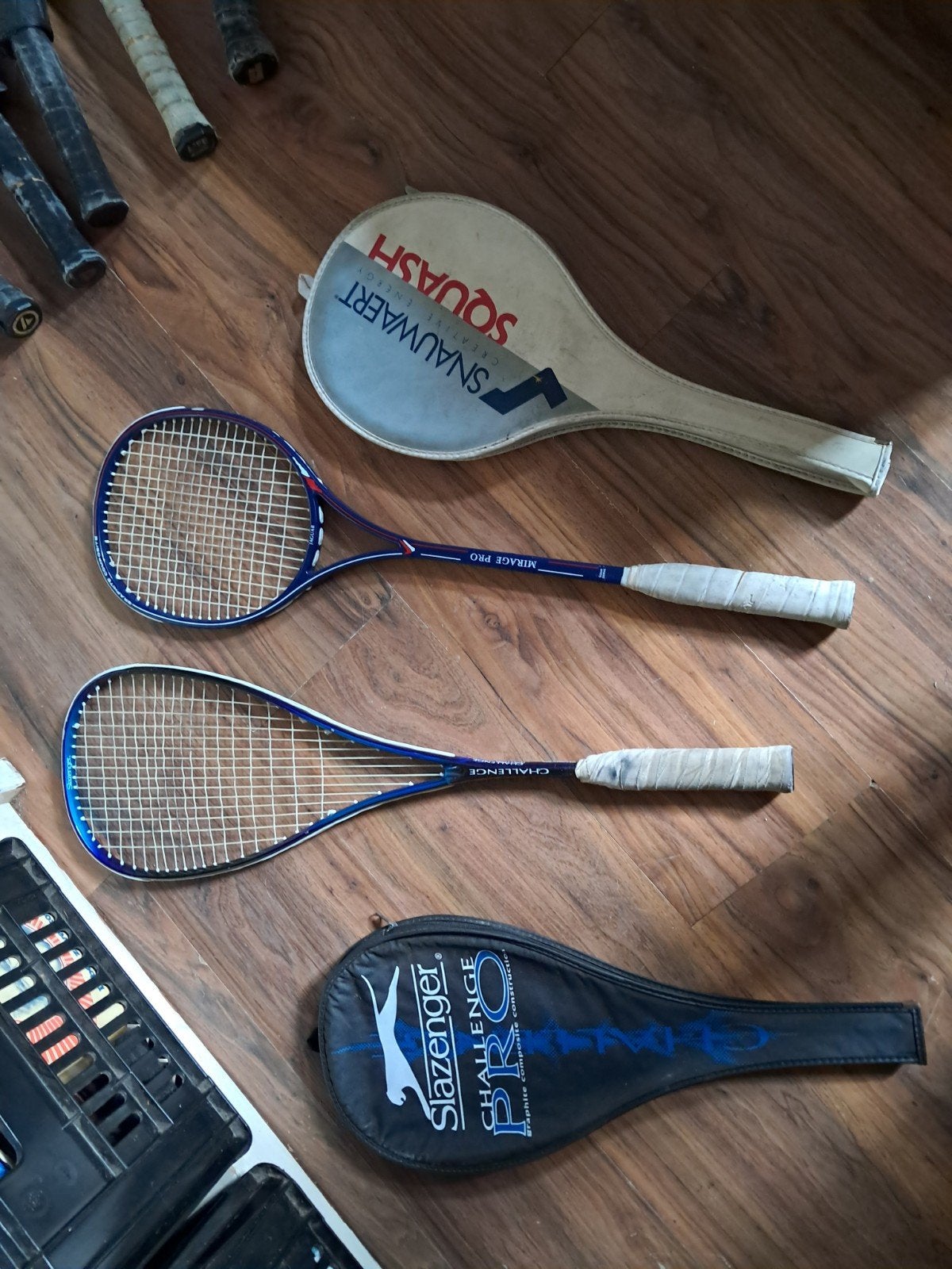 Squashrackets: Slazenger Challenge Pro & Mirage Pro, Ophalen of Verzenden, Gebruikt