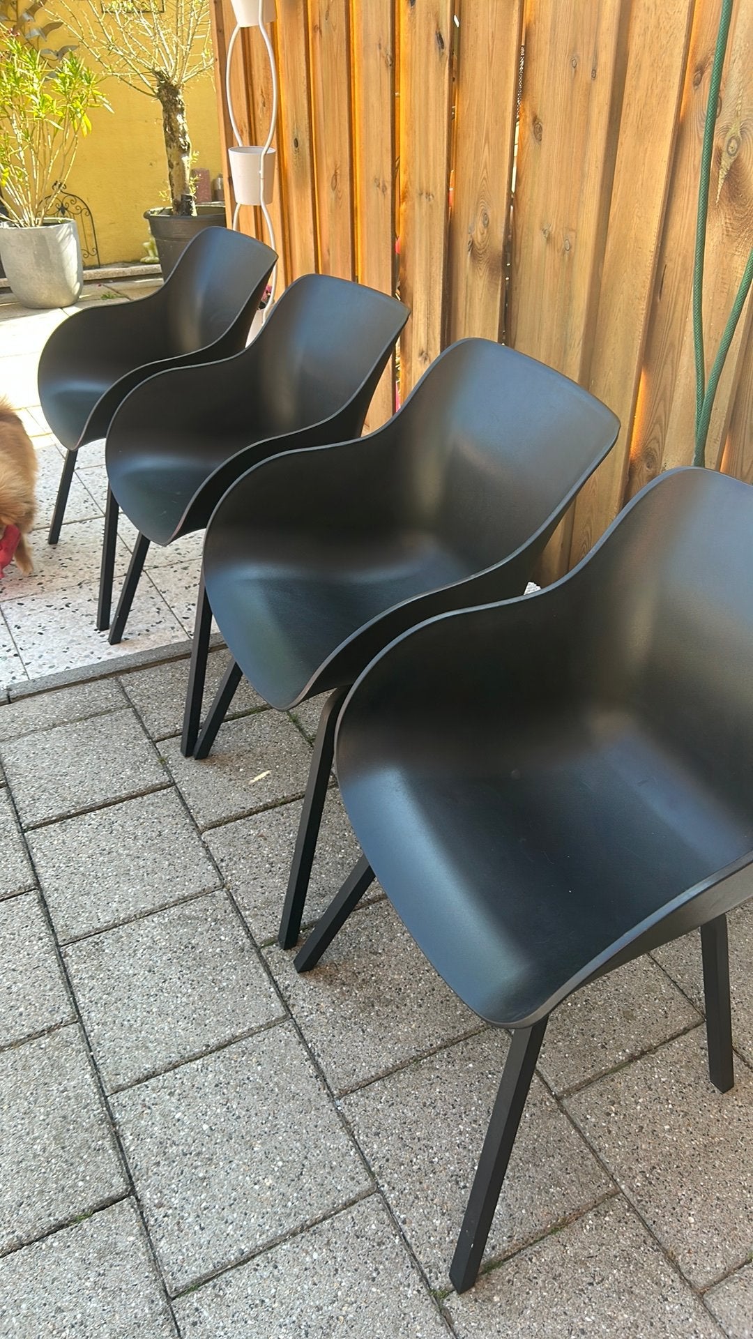 Kuipstoelen Ikea Torvid zwart 4 stuks voor buiten en binnen, Ophalen, Gebruikt, Zwart, Metaal