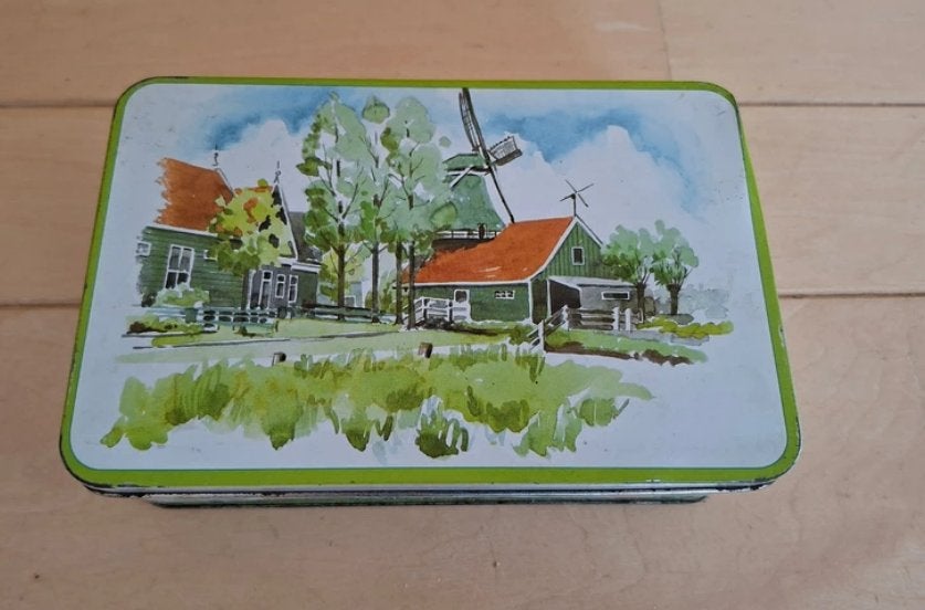 koektrommel zaanse schans, Verzamelen, Blikken, Ophalen of Verzenden, Gebruikt, Koek(jes)