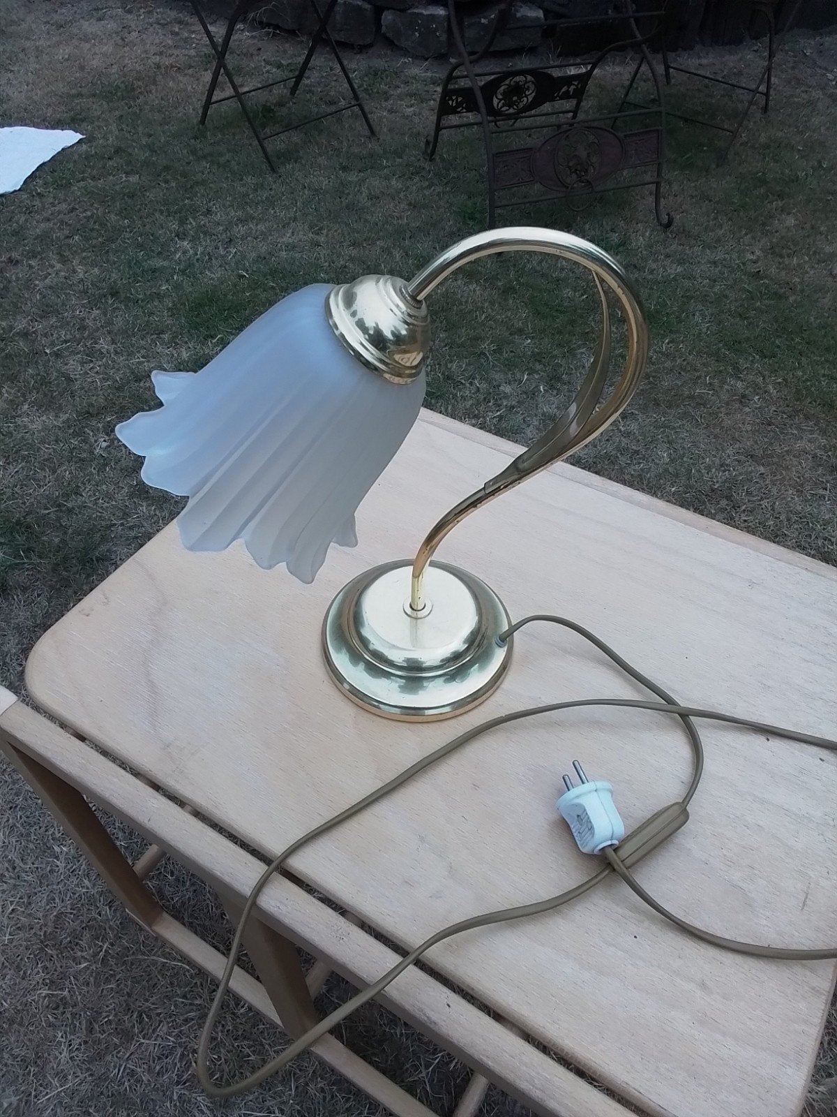 15537) mooie tafel schemerlamp, Ophalen of Verzenden, Schemerlamp