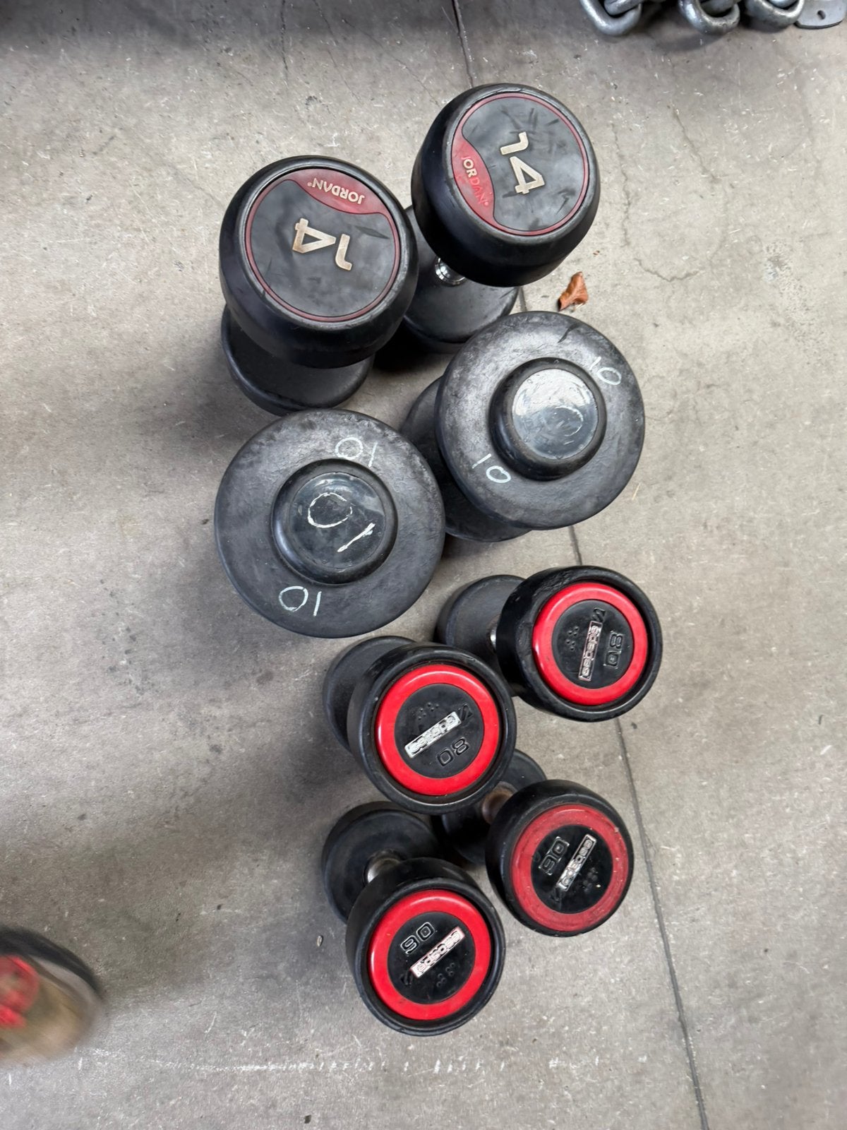 Dumbells 2x6kg ,2x8kg,2x10kg,2x14kg, Ophalen, Gebruikt, Dumbbell