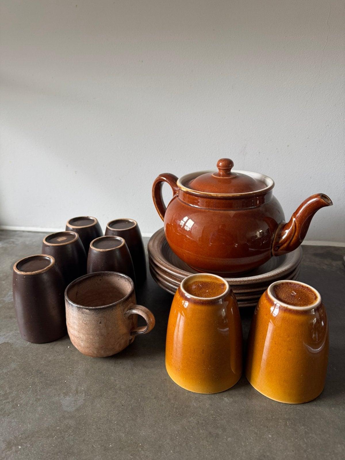 Retro vintage ontbijtset set aangevuld met hk living, Ophalen