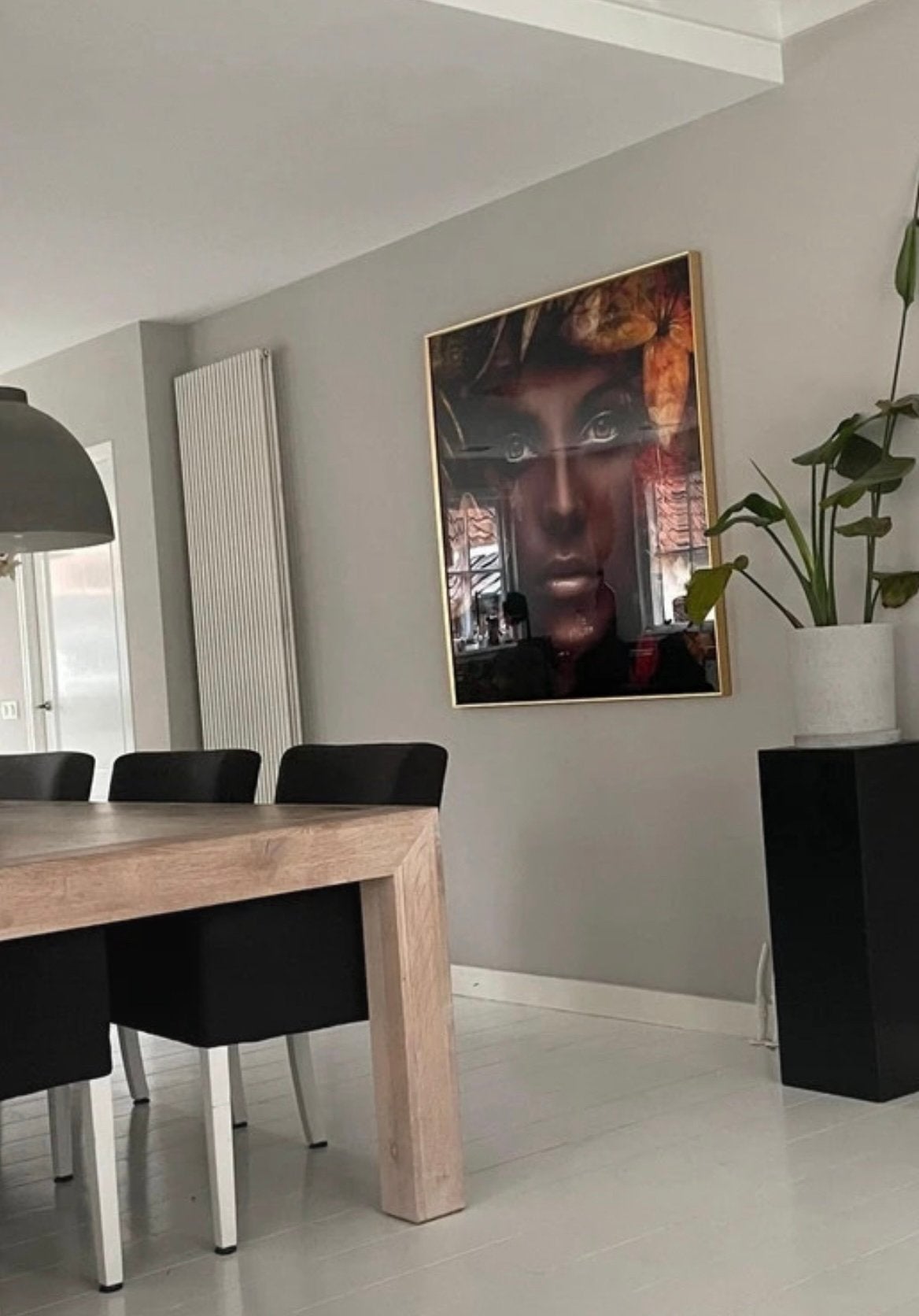 Glasschilderij, glass art PTMD 120x120 glas wanddecoratie, Verzenden