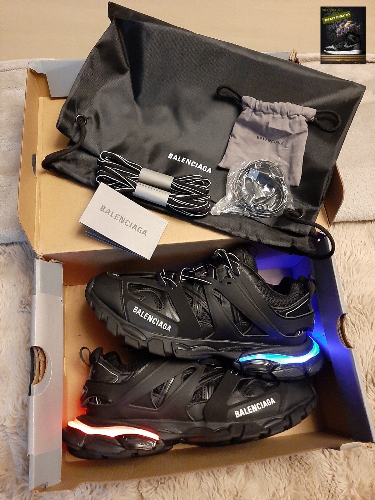 Balenciaga Track LED Sneakers Zwart - Diverse Maten, Ophalen of Verzenden, Nieuw, Balenciaga