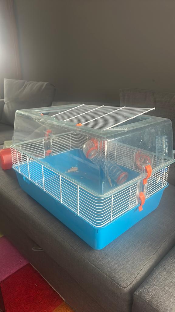 Hamster kooi met alles erbij, Dieren en Toebehoren, Ophalen of Verzenden, Zo goed als nieuw