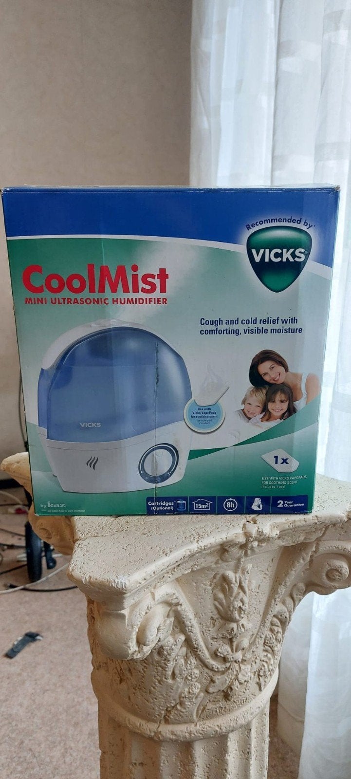 Vicks CoolMist Mini Ultrasone Luchtbevochtiger, Ophalen of Verzenden, Nieuw, Luchtbehandeling-accessoire