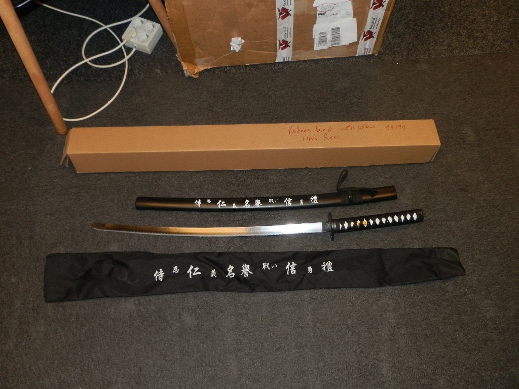 Katana JS signs black nieuw, Ophalen of Verzenden, Landmacht, Nederland, Zwaard of Sabel