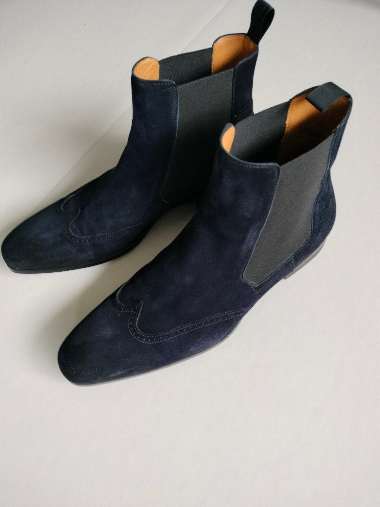Magnanni Nieuwe blauwe suède herenlaarsjes maat 45, Kleding | Heren, Schoenen, Blauw, Boots, Nieuw, Ophalen of Verzenden