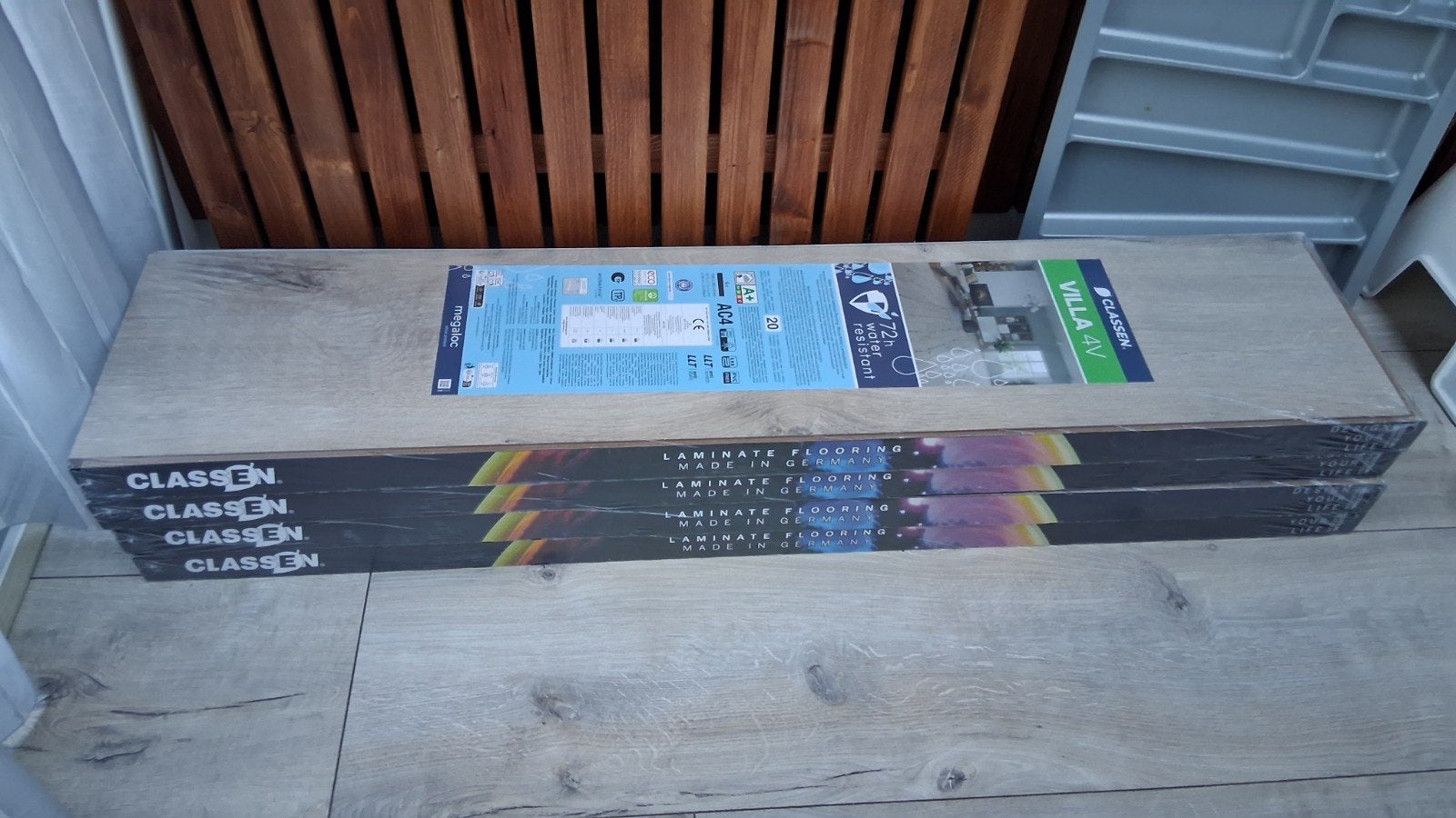 4 pakken Classen Villa 4V laminaat - 72u waterbestendig, Ophalen, Nieuw, 5 tot 10 m², 10 tot 30 cm
