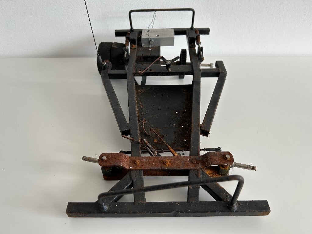 Vintage stockcar chassis 1/8 nitro rc auto, Verzenden, Gebruikt, Nitro, Auto onroad