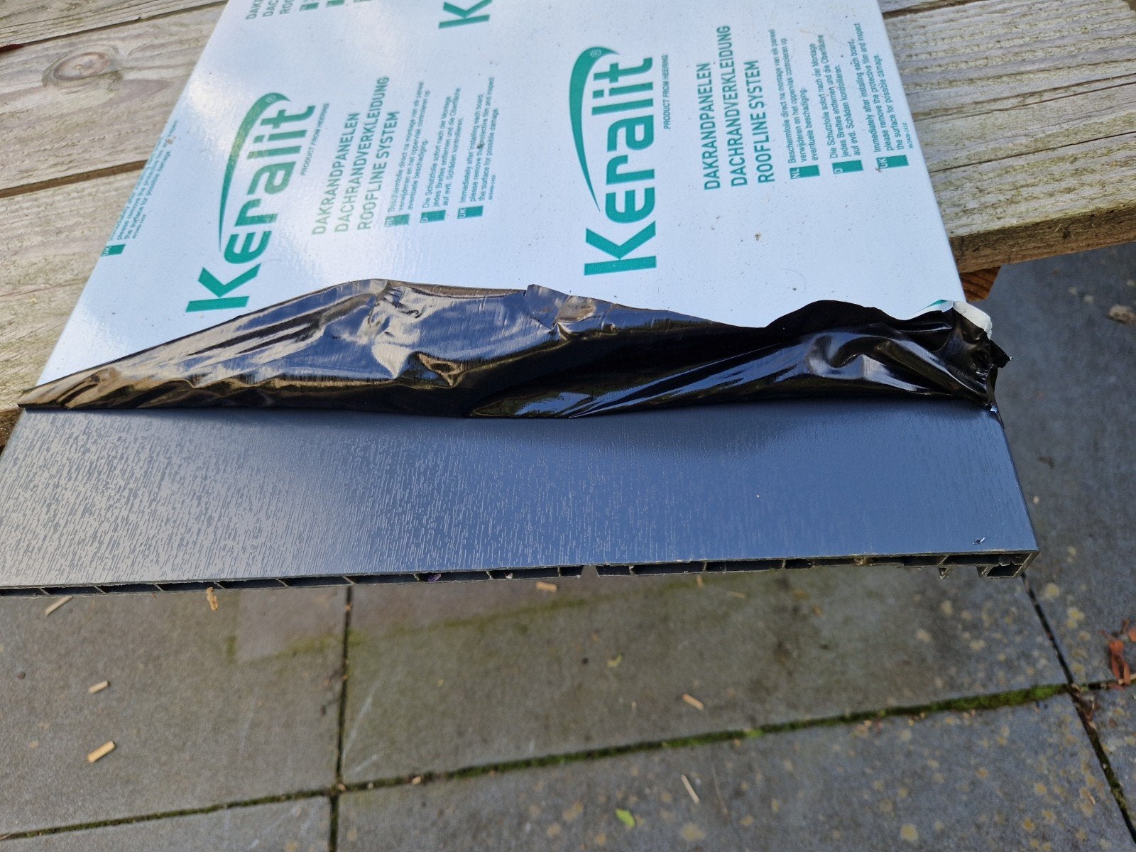 Keralit Dakrandpanelen - Antraciet ral 7016 35 cm x 120cm, Ophalen, Kunststof, Zwart, Nieuw