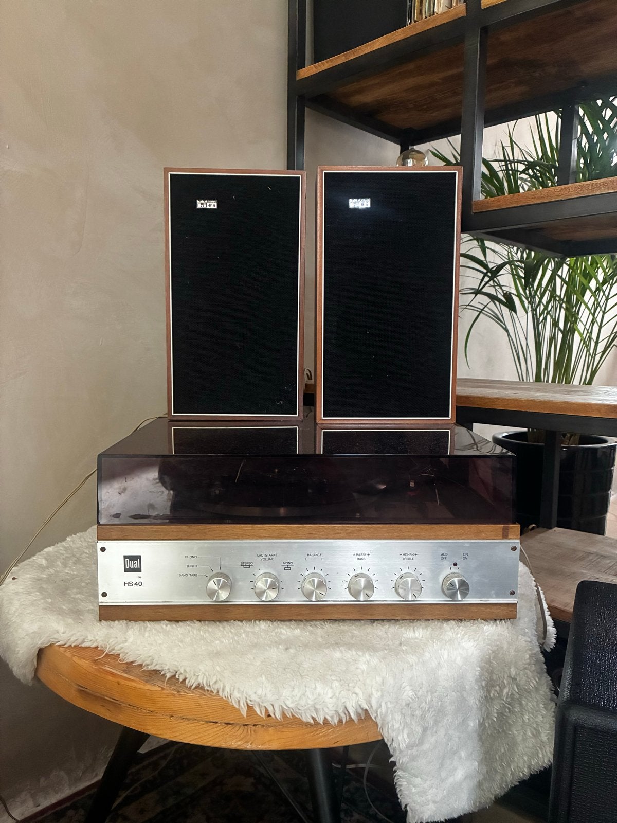 Dual HS40 Platenspeler met Versterker en Speakers, Audio, Tv en Foto, Ophalen of Verzenden, Gebruikt, Platenspeler, Dual