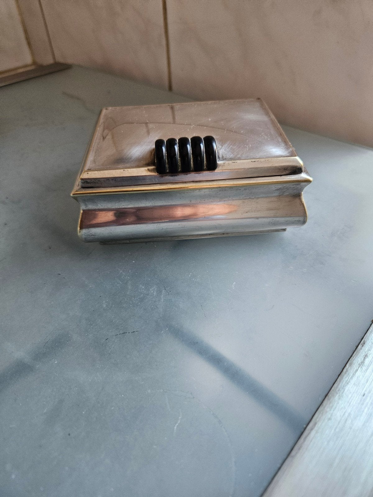 Art Deco Sigaretten Doos Verzilverd, Antiek en Kunst, Ophalen