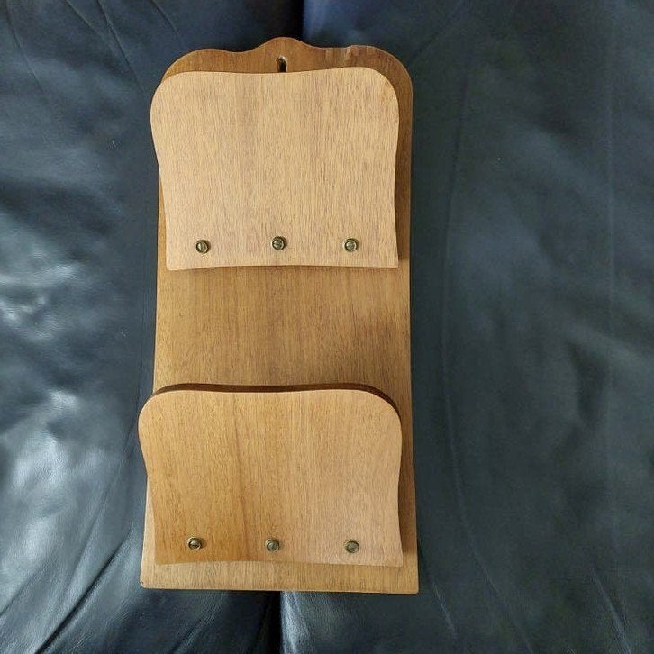 Houten wandorganizer met twee vakken, Huis en Inrichting, Woonaccessoires | Overige, Ophalen, Hout, Gebruikt, Modern