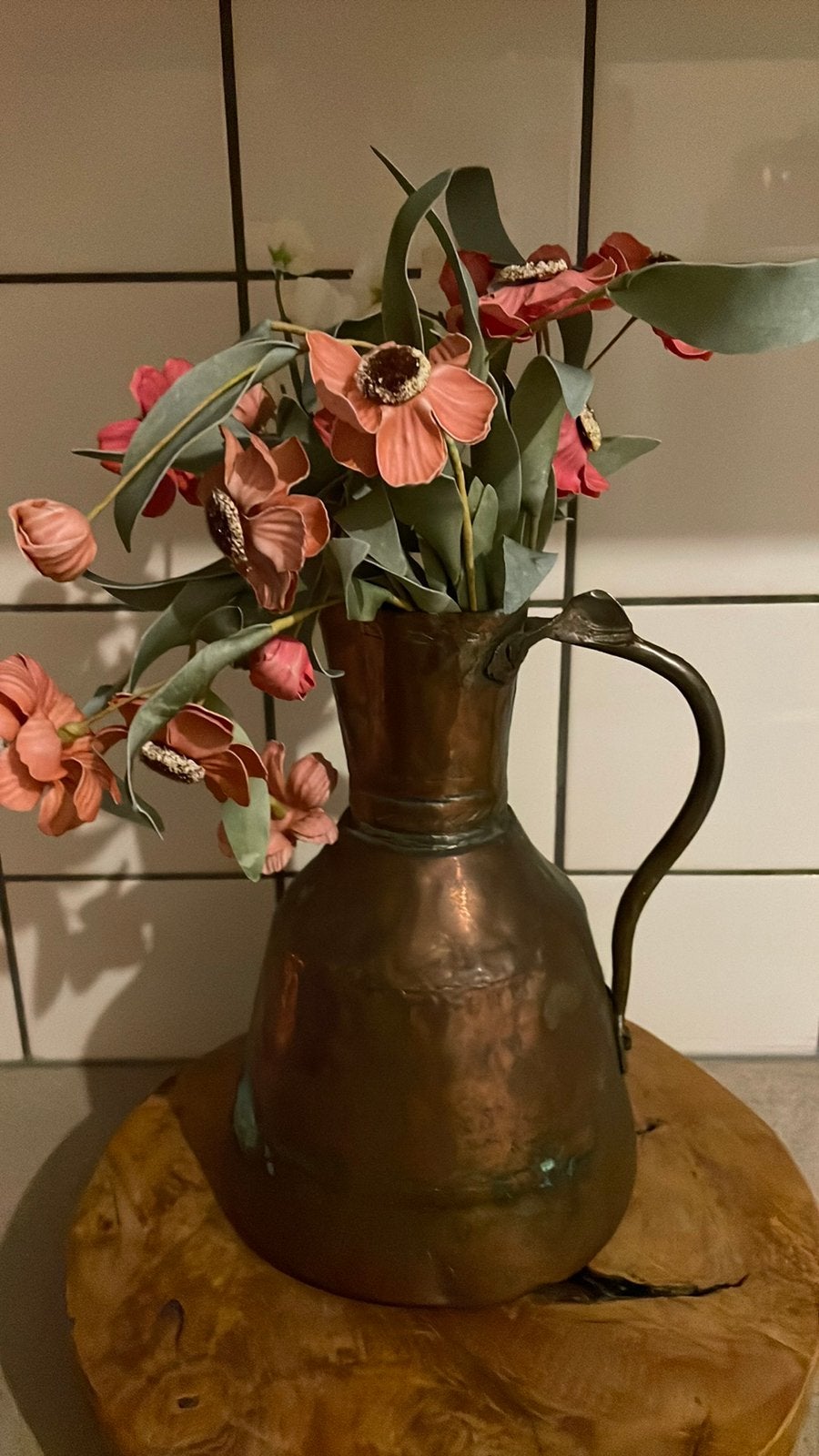 Koperen kan vaas waterkan ketel theepot koffiepot, Antiek en Kunst, Ophalen of Verzenden