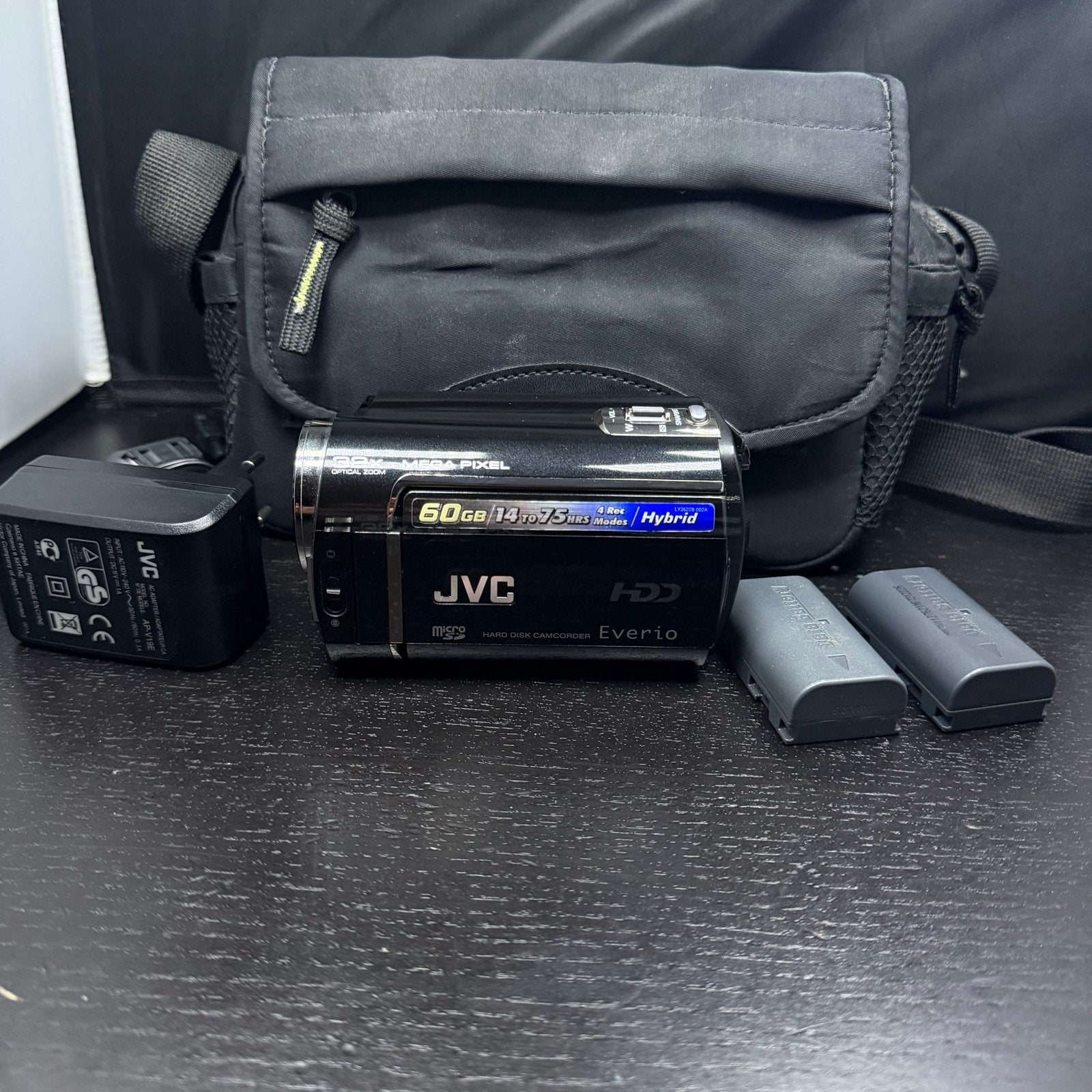 JVC Everio GZ-MG465BE 60GB HDD videocamera met accessoires, G, Verzenden, JVC, 20x of meer