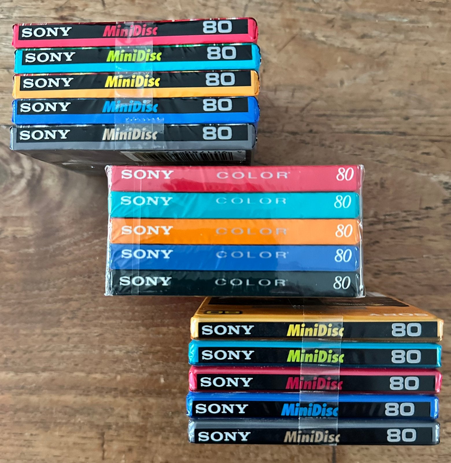 Nieuwe Sony MiniDiscs 80 min Color collection NIEUW 5stks, Ophalen of Verzenden, Overige typen
