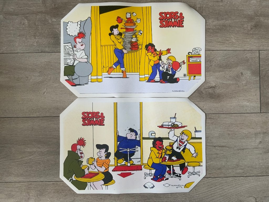 2 Sjors en Sjimmie Placemat Super de Boer Big-Balloon 1997, Verzamelen, Ophalen of Verzenden, Overige figuren, Zo goed als nieuw
