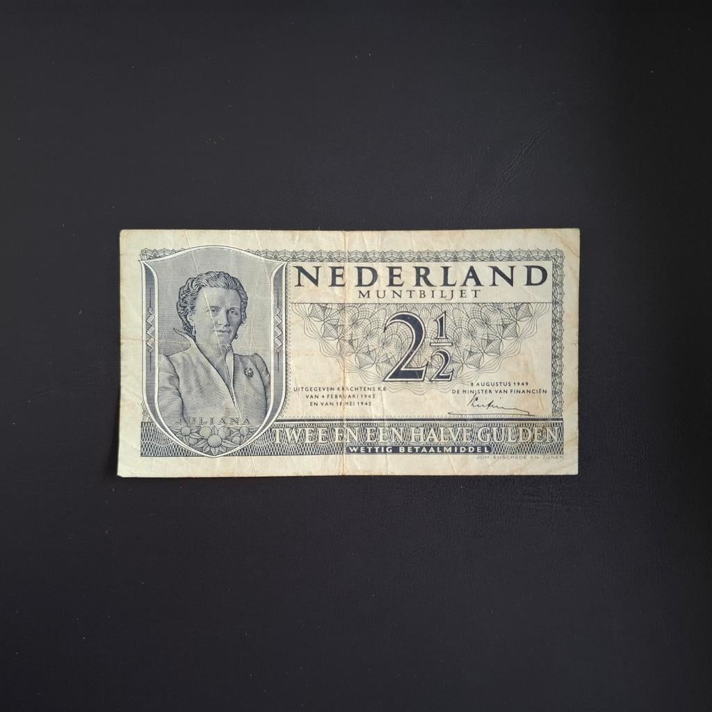 2 1/2 gulden Nederland #009, Verzenden, 2½ gulden, Los biljet