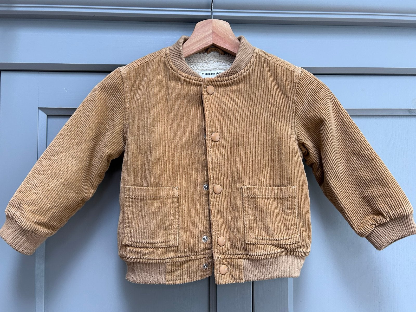 Stoere corduroy jas met teddy voering maat 98, Kinderen en Baby's, Ophalen of Verzenden, Zo goed als nieuw, Jongen of Meisje, Jas