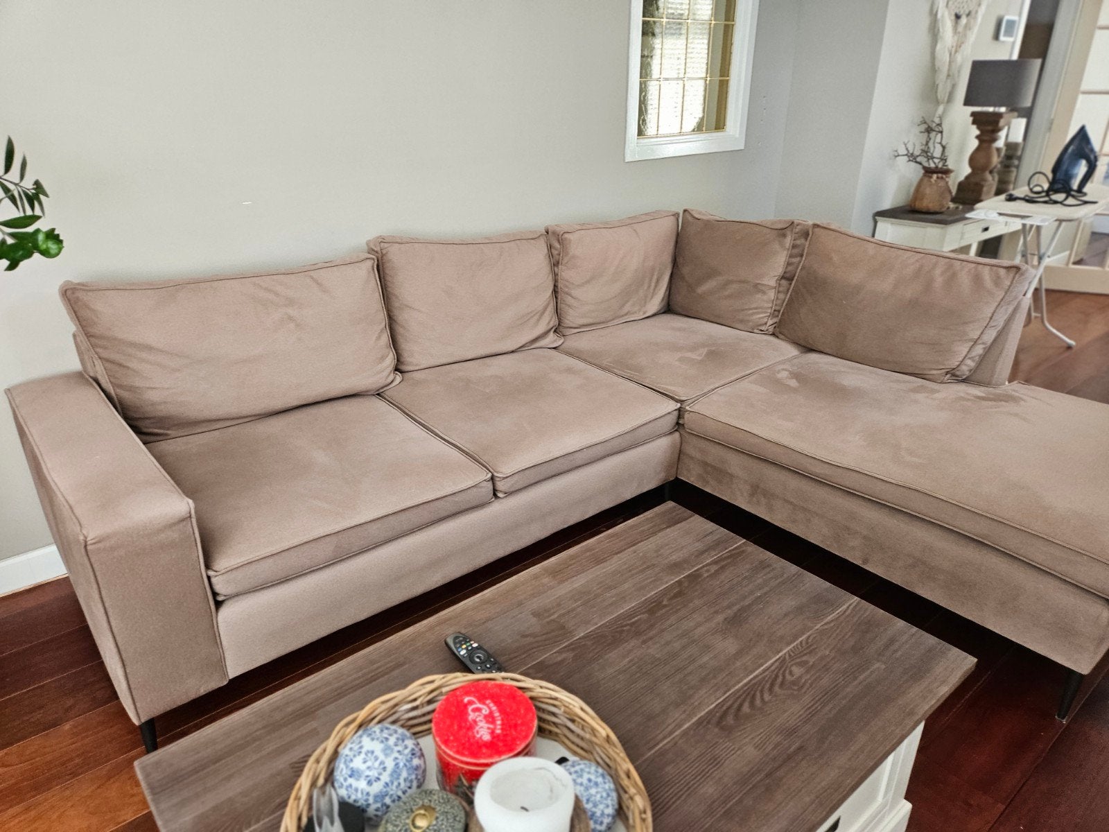 Hoekbank Haco - Comfortabel en Stijlvol, 250 tot 300 cm, Gebruikt, 100 tot 125 cm, Hoekbank
