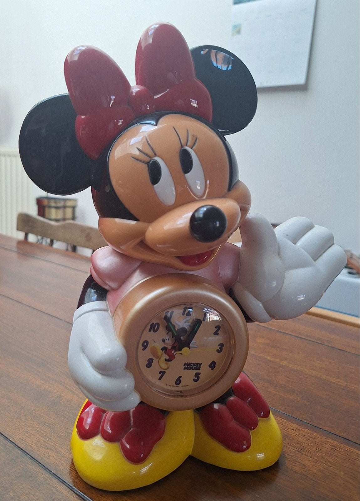 Minnie Mouse wekker, Ophalen of Verzenden, Mickey Mouse, Gebruikt, Beeldje of Figuurtje