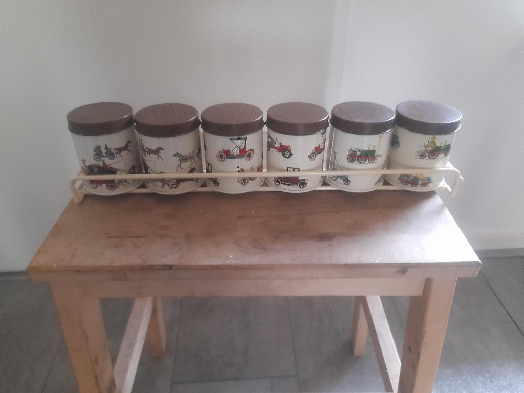 blikjes met deksel jaren 70 Vintage, Verzamelen, Ophalen of Verzenden, Gebruikt, Overige, Overige merken