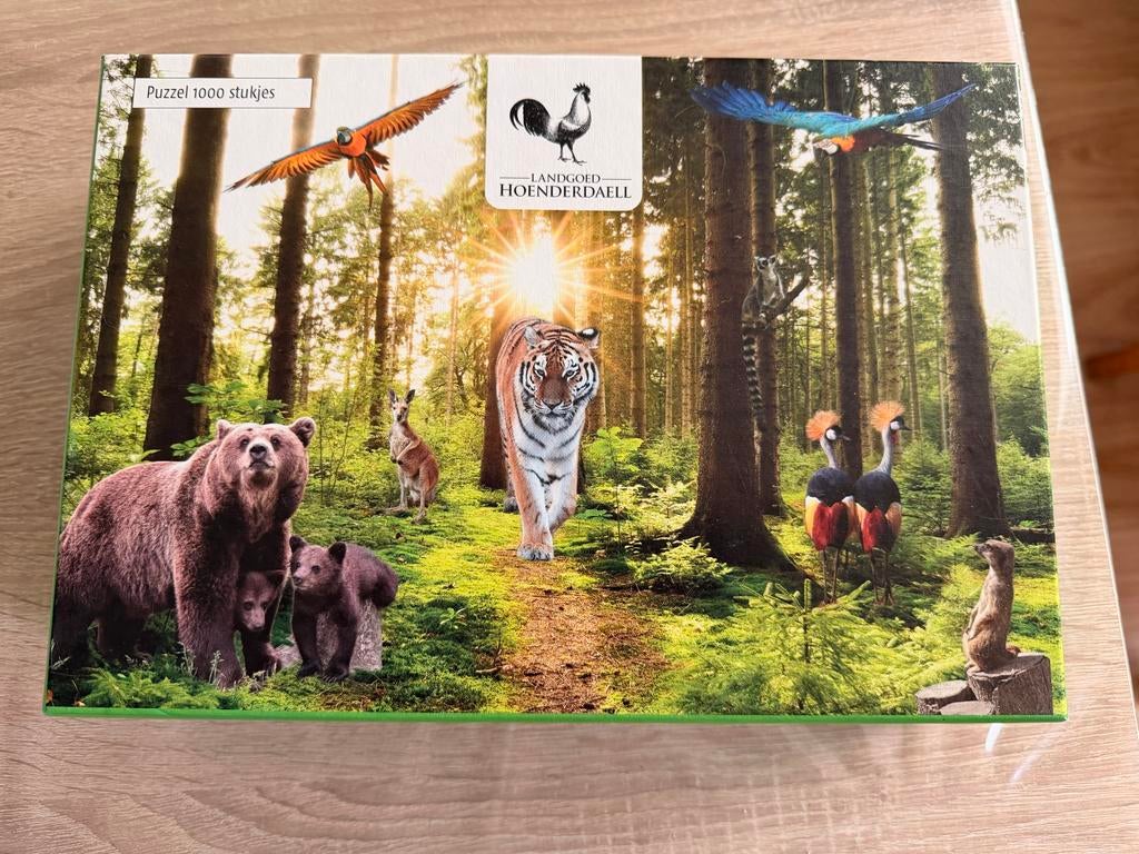 Puzzel 1000 stukjes Landgoed Hoenderdaell dieren, Ophalen, 500 t/m 1500 stukjes, Gebruikt, Legpuzzel