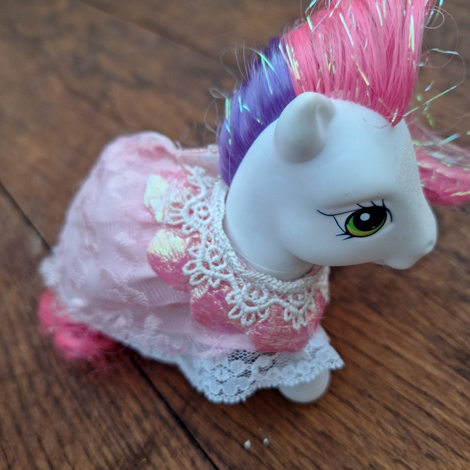 My Little Pony paard met jurk - Roze en paars haar, Ophalen of Verzenden
