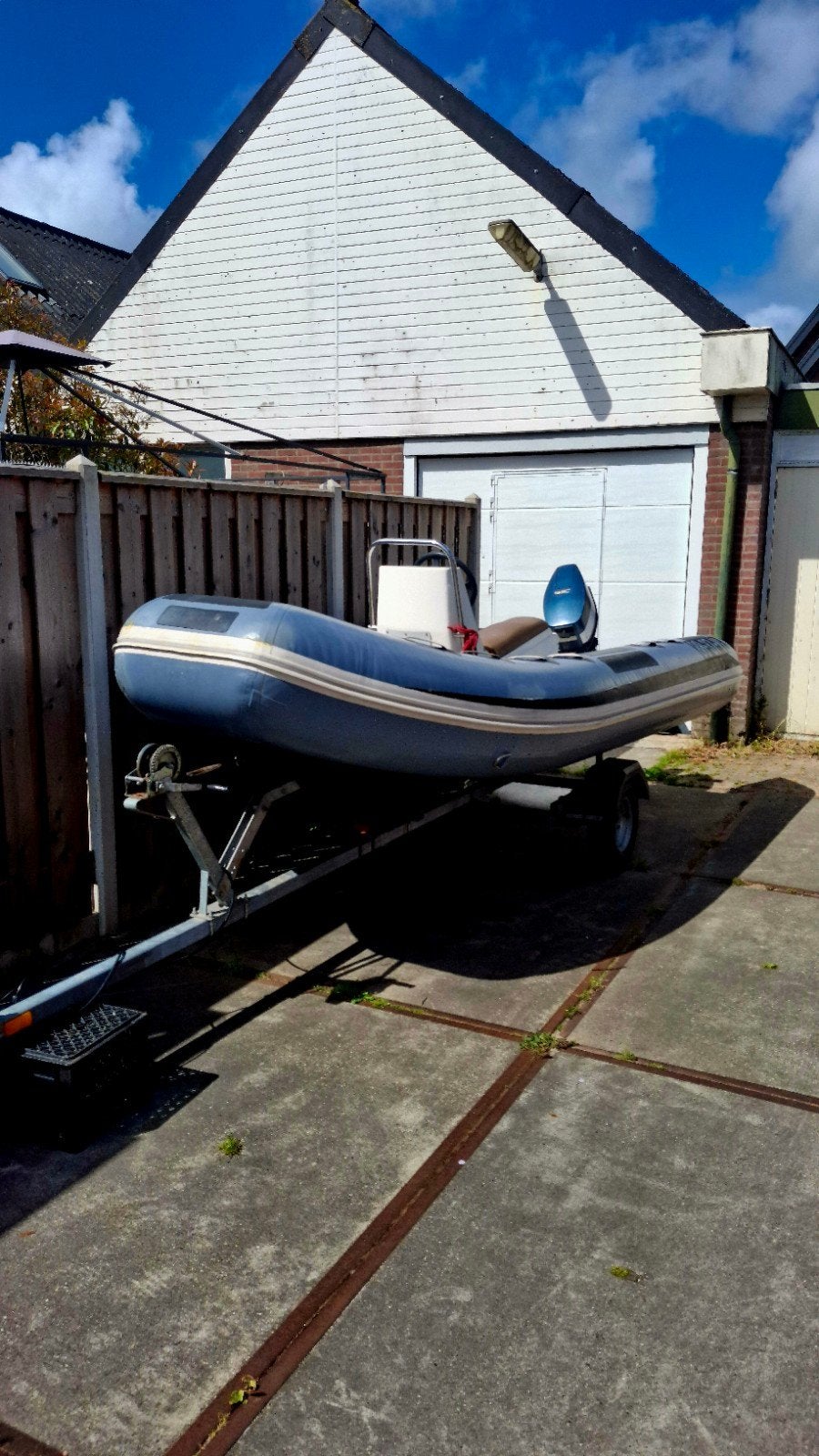 Brig rib f450 - yamaha 30 pk  2t met trailer, Watersport en Boten, Rubberboten, Gebruikt, 2 m, Afdekzeil, 30 pk