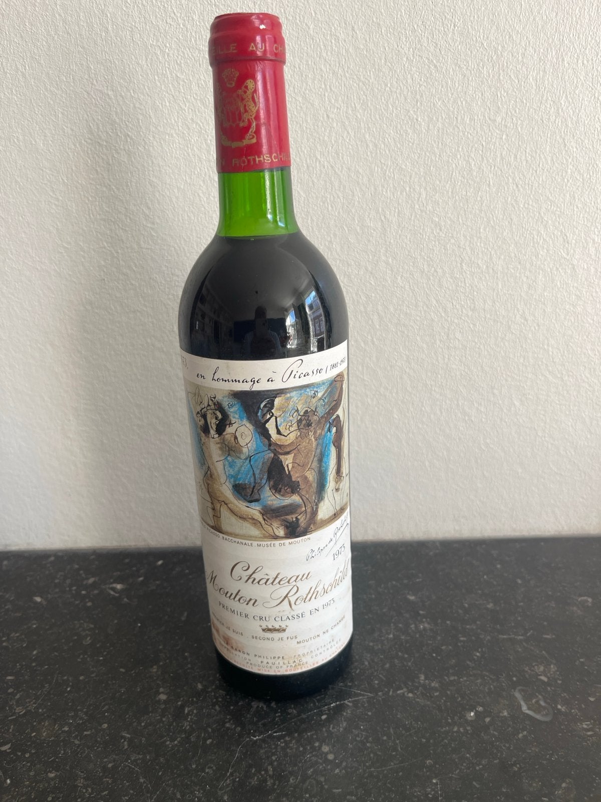 Château Mouton Rothschild 1973 - Premier Cru Classé, Ophalen, Gebruikt, Frankrijk, Rode wijn