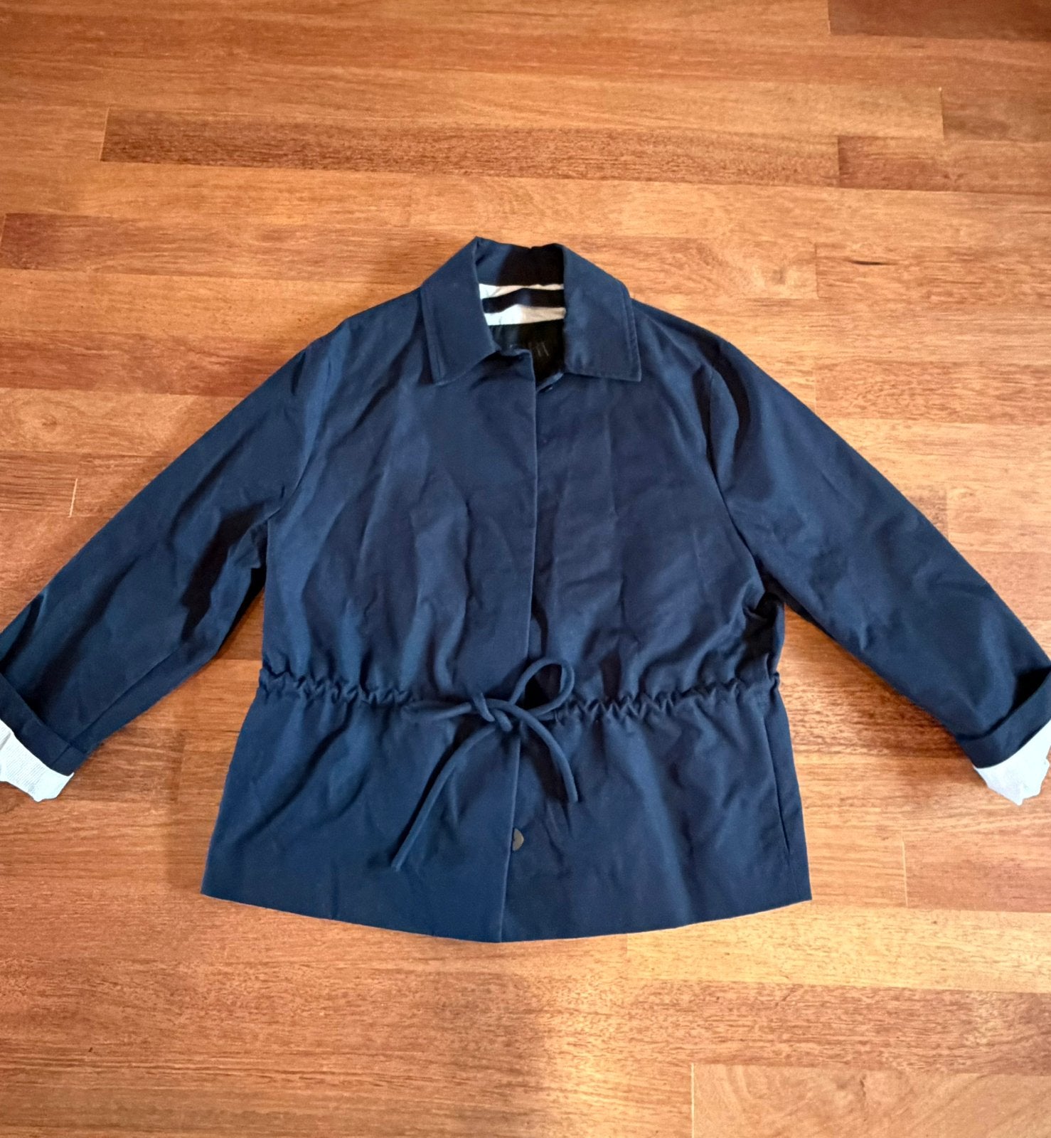 Trenchcoat dames Zara, Verzenden, Zo goed als nieuw, Maat 36 (S), Blauw
