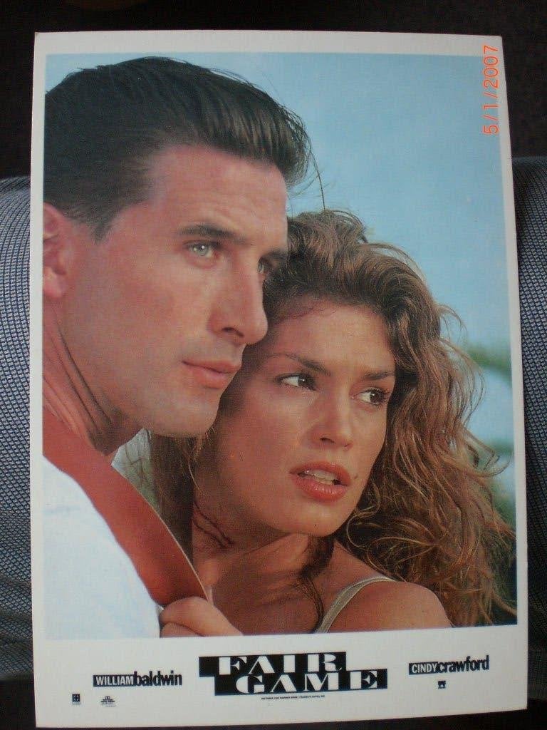 kaart Cindy Crawford William Baldwin in Fair Game, Ophalen of Verzenden, 1980 tot heden, Ongelopen, Sterren en Beroemdheden