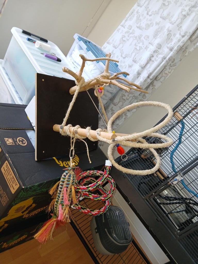 Vogelkooi zitplaats/speelhoekje, Dieren en Toebehoren, Ophalen, Kooi-accessoires