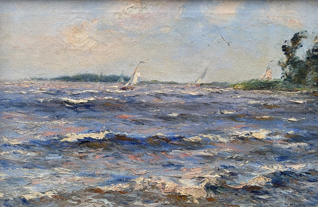 Kunstschilder Marinus Heijnes Kaag, Ophalen of Verzenden, Impressionistisch, Olieverf