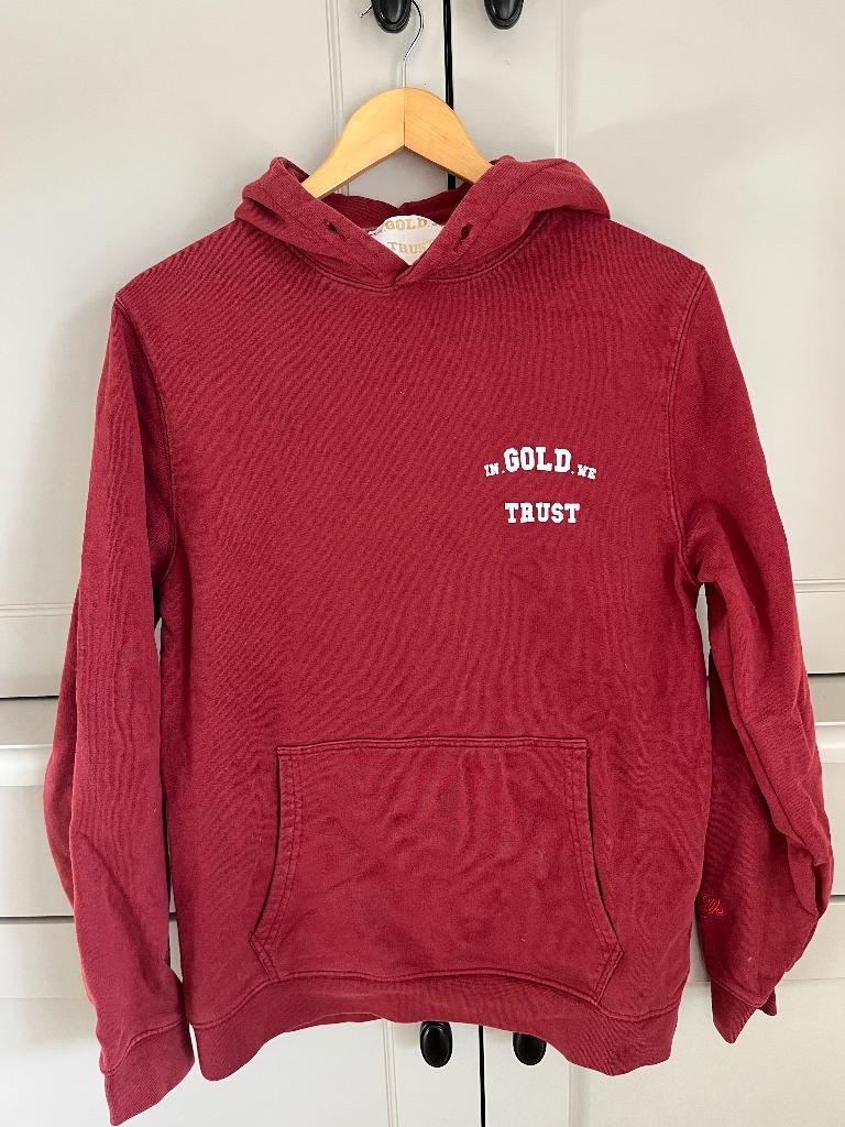 Hoody/Trui In gold we Trust Bordeaux, Ophalen of Verzenden, Zo goed als nieuw, Rood