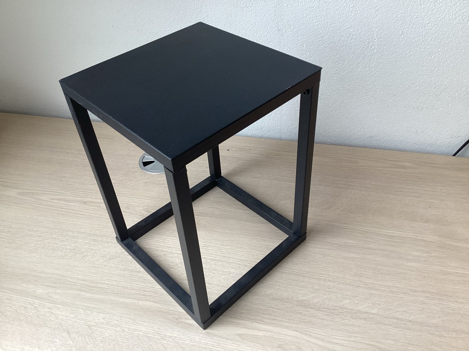 Metalen plantentafeltje - Mat zwart - 22x22x30 cm, Huis en Inrichting, Zwart, Ophalen of Verzenden, Zo goed als nieuw, Metaal