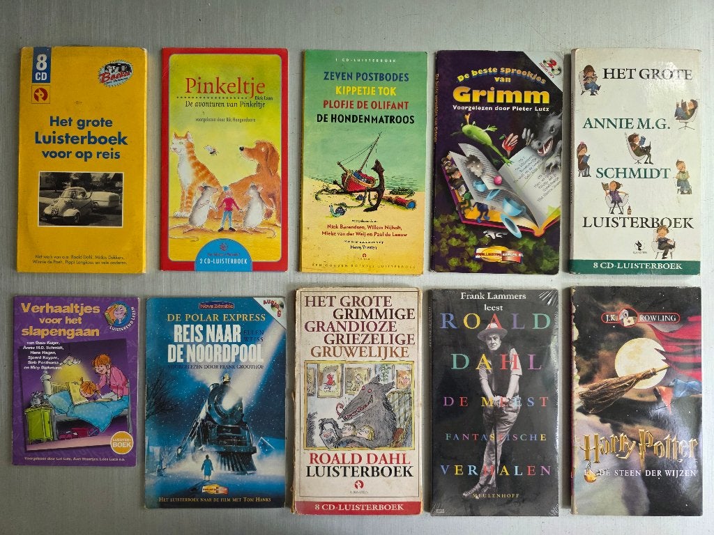 47 CDs Luisterboeken Roald Dahl A.M.G. Schmidt Harry Potter, Boeken, Kind, Cd, Diverse auteurs, Ophalen of Verzenden