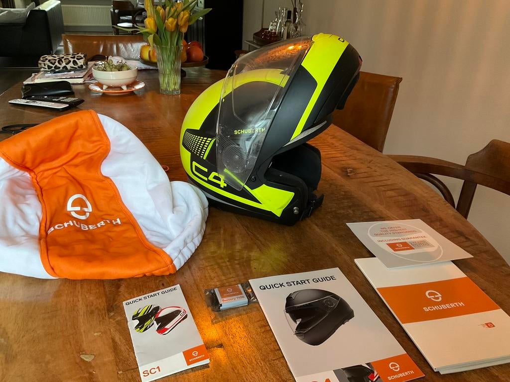Shuberth c4 met sc1 communicatie systeem, Overige merken, Systeemhelm, Ophalen of Verzenden, L