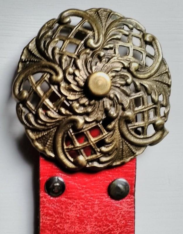 Dames Riem - Rood/Vintage, 3 tot 5 cm, Echt leder, 90 tot 100 cm, Tailleriem