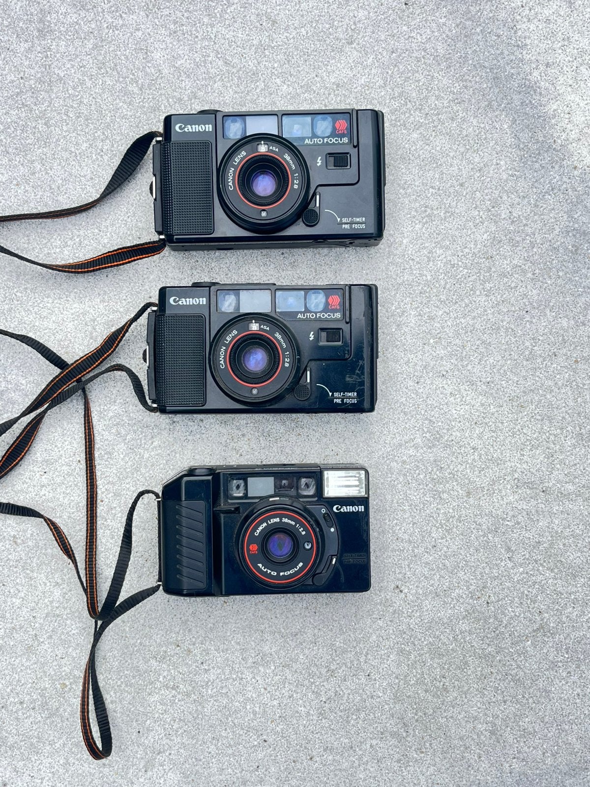 2x Canon AF35M 1x Canon AF35M 2 / II, Audio, Tv en Foto, Fotocamera's Analoog, Verzenden, Gebruikt, Compact, Canon