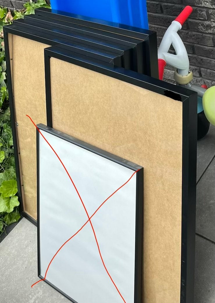 5x IKEA Ribba fotolijst 72,5 x 52,5 cm, Gebruikt, Ophalen of Verzenden, Fotolijst, Hout