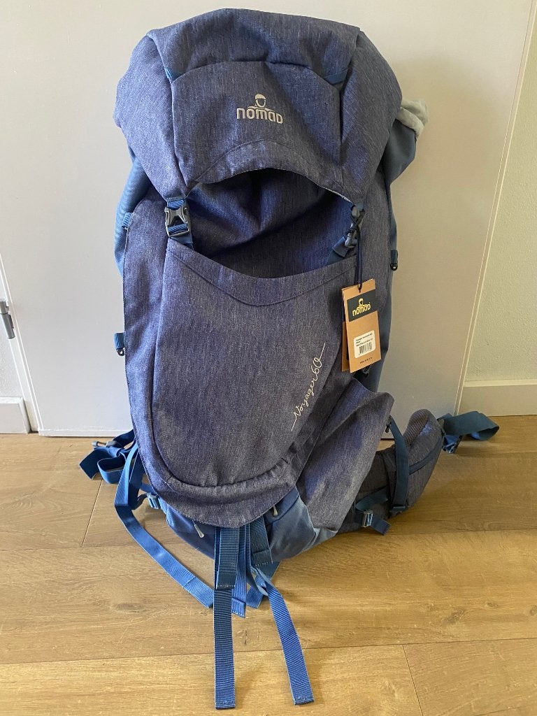 Nomad Voyager backpack 60L Steel, Ophalen, Zo goed als nieuw, Rugzak